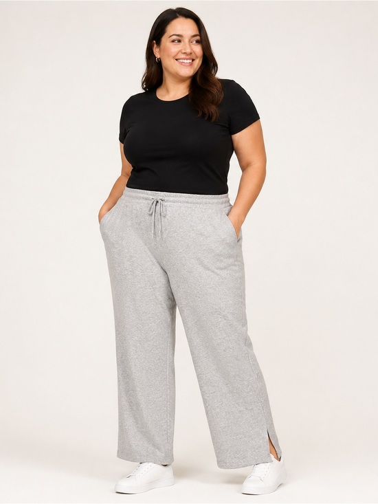 Beyond Yoga Pants - #792 NWT Beyond Yoga LuxeFleece Wide Leg Pants XXL Short Gray